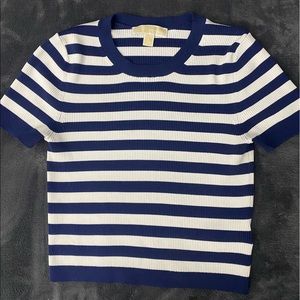 ✨Michael Kors Stripped ribbed crop top✨